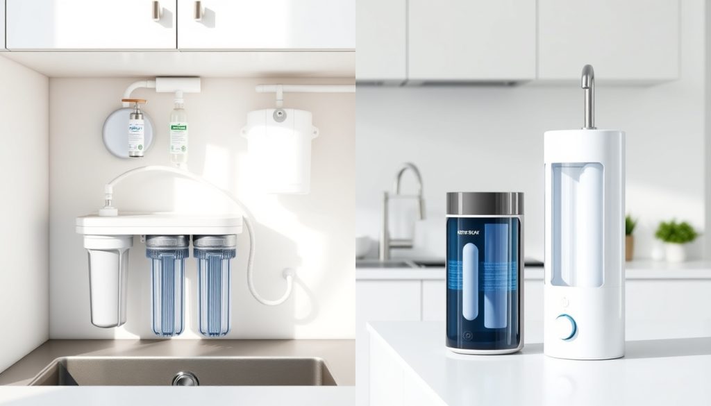 مقایسه دستگاه‌های تصفیه آب زیر‌سینکی با رومیزی از نظر نصب، نگهداری و کیفیت تصفیه - تصفیه نور